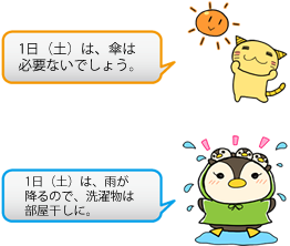 お天気インフォメーション併用サンプル